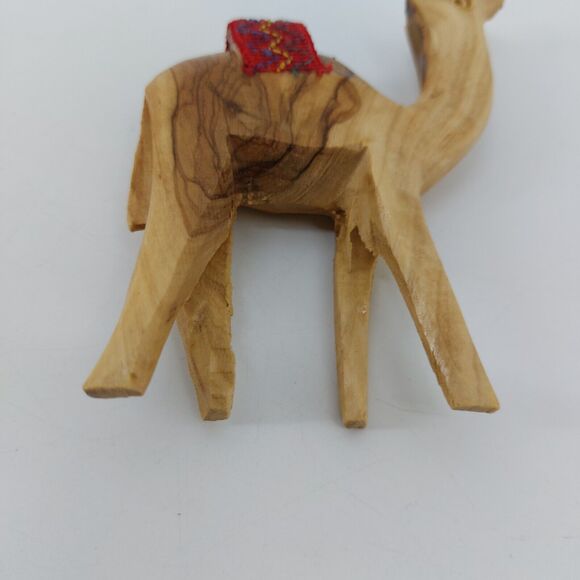 Olive Wood Camel Figurine Hand Carved Crafted in Israel - Picture 13 of 13